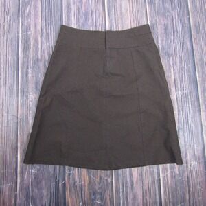 Tangents Skirt Womens 3/4 Juniors Brown Striped A-Line Knee Length Twill Stretch